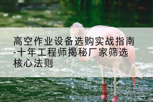 银州剪叉式升降机厂家-高空作业设备选购实战指南-十年工程师揭秘厂家筛选核心法则